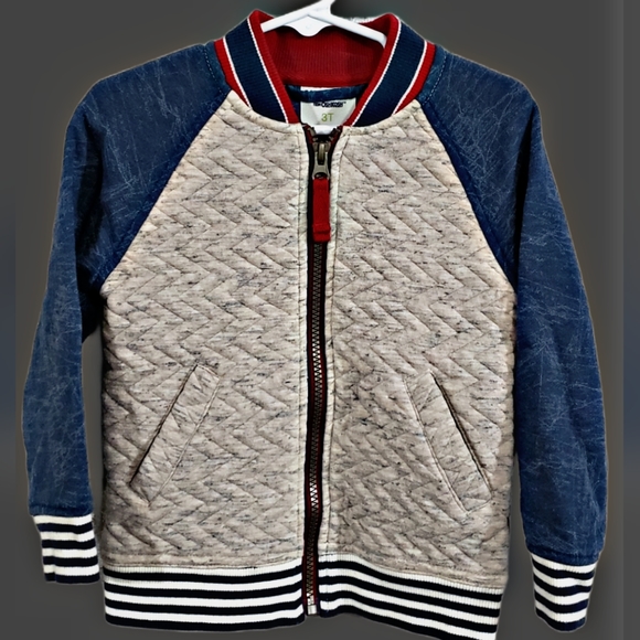 2PC Genuine Kids Bomber Sweater Jacket and Sweatpants Size 3T - Picture 2 of 11